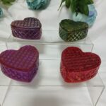 Heart Faceted Jar With Lid