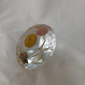 Large Floral Gem Shape Decor